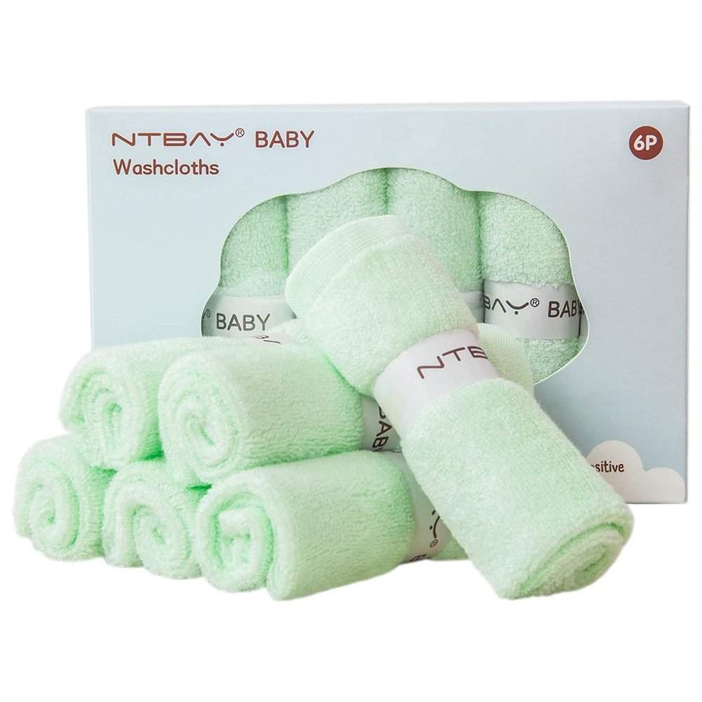 10 x 10 6Pack Baby Washcloths Soft Baby Face Towel